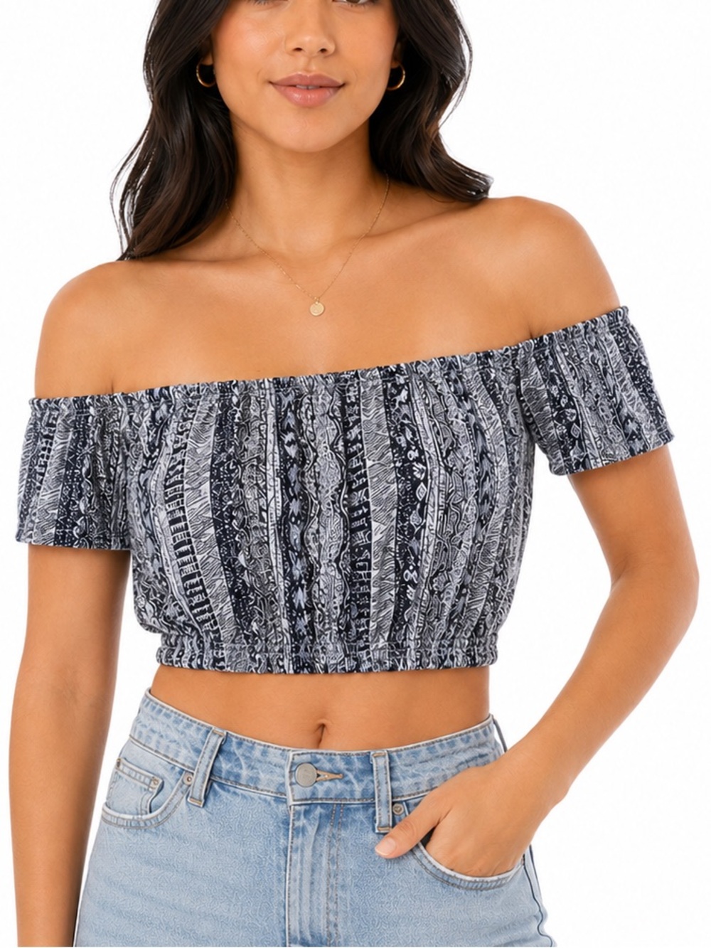 Forever21 boho bandeau blouse off the shoulder Women’s Large